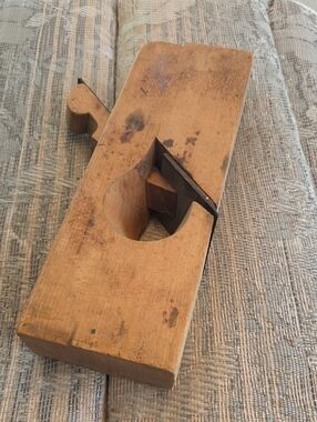 Vintage Wooden Hand Plane in Natural Wood Finish